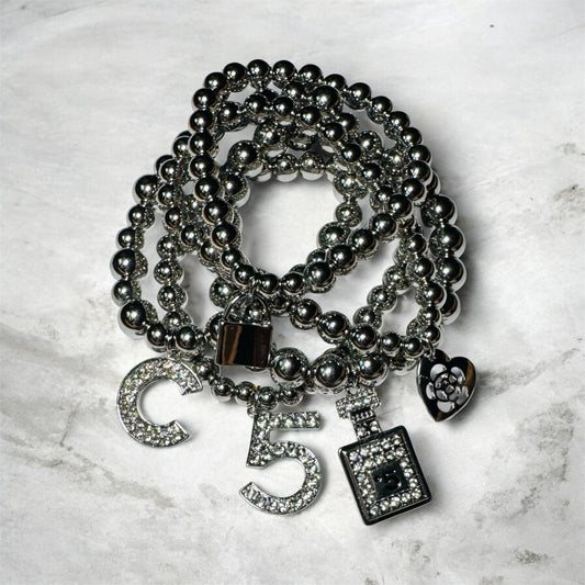 5 PIECE SILVER LUXURY SET