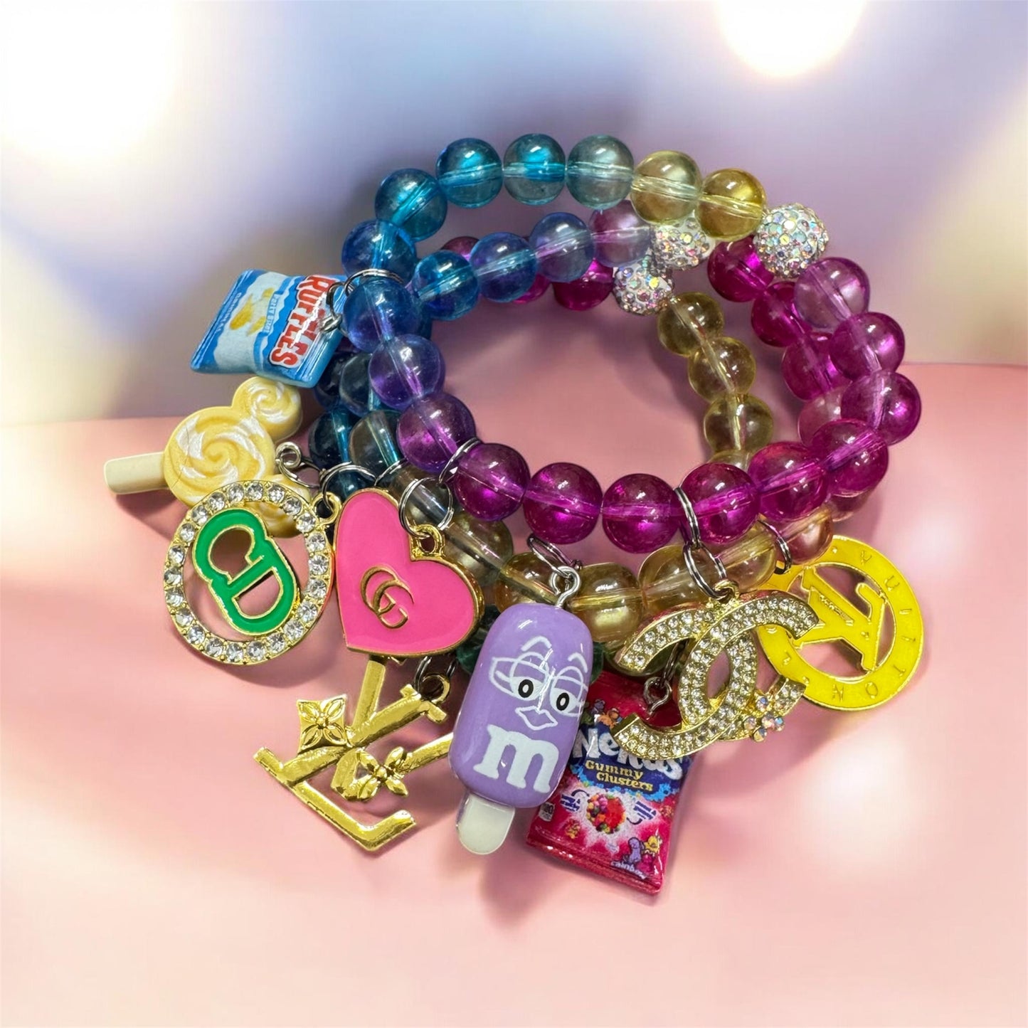 3 PIECE CHARM BRACELET SET