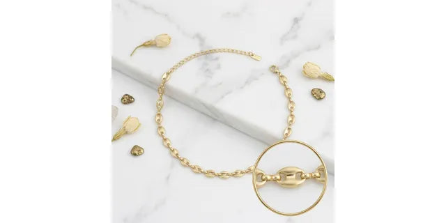 STAINLESS STEEL GG LINK ANKLET