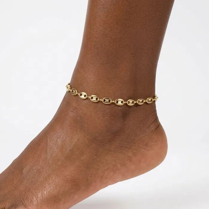 STAINLESS STEEL GG LINK ANKLET